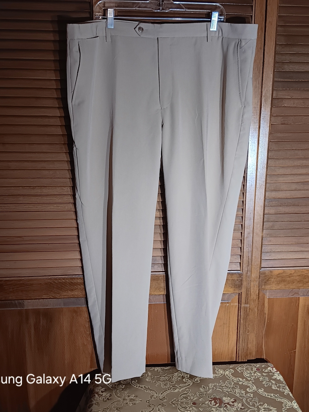 Men's Slim Straight Chinos in Light Tan